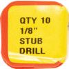 S100, Stub Drill, 1/8in., High Speed Steel, Black Oxide thumbnail-3