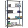 Standard Duty Shelving, 5 Shelves, 350kg Shelf Capacity, 1980mm x 1200mm x 450mm, Grey thumbnail-0