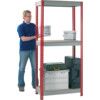 Heavy Duty Shelving, 3 Shelves, 445kg Shelf Capacity, 1980mm x 2400mm x 600mm, Red & Grey thumbnail-1