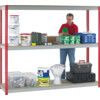 Heavy Duty Shelving, 3 Shelves, 650kg Shelf Capacity, 1980mm x 2100mm x 450mm, Grey thumbnail-0