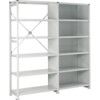 Euro Shelving Extension Bay, 5 Shelves, 160kg Shelf Capacity, 2100mm x 1000mm x 300mm, Grey thumbnail-0