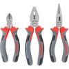 Pliers Set, Smooth/Serrated, Chrome Vanadium Steel, Set of 3 thumbnail-0