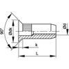 10-OCSH-45 BLIND CSK RIVET NUT OPEN SER. SHANK BZP (BX-250) thumbnail-1