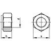 M16 Steel Lock Nut, Nylon Insert, Bright Zinc Plated, Material Grade 8 thumbnail-3