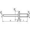 4.0x16mm ALUMINIUM LARGE HEAD RIVET (BOX 25) thumbnail-1