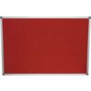 FELT NOTICE BOARD 900x600 mm RED ALUMINIUM TRIM thumbnail-0