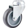 Light Duty, Castor, 75mm, Unbraked, Swivel, Bolt Hole, Rubber, Grey thumbnail-0