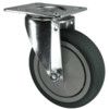 Light Duty/Medium Duty, Castor, 125mm, Unbraked, Swivel, Top Plate, Thermoplastic, Grey thumbnail-0