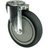 Light Duty/Medium Duty, Castor, 125mm, Unbraked, Swivel, Bolt Hole, Thermoplastic, Grey thumbnail-0