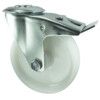 Medium Duty, Castor, 80mm, Braked, Swivel, Bolt Hole, Nylon, White thumbnail-0