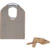 Keyed Padlock, Keyed Different, Hardened Steel, Silver, 63.5mm Width, Weatherproof thumbnail-1