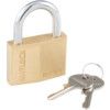 Keyed Padlock, Keyed Different, Brass, Gold, 50mm Width, Weatherproof thumbnail-0