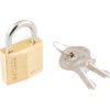 Keyed Padlock, Keyed Different, Brass, Bronze, 30mm Width, Weatherproof thumbnail-1