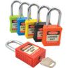 Lockout Keyed Padlock, Keyed Different, Nylon, Orange, 42mm Width, Weatherproof thumbnail-1