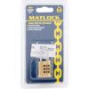 Combination Padlock, Brass, Bronze, 20mm Width, Weatherproof thumbnail-2