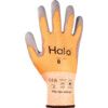 Cut Resistant Gloves, 13 Gauge Cut B, Size 9, Grey & Orange, Nylon-PU Palm, EN388: 2016 thumbnail-1