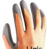 Cut Resistant Gloves, 13 Gauge Cut B, Size 9, Grey & Orange, Nylon-PU Palm, EN388: 2016 thumbnail-4