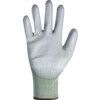 Cut Resistant Gloves, 13 Gauge Cut D, Size 7, Green & Grey, Nylon-PU Palm, EN388: 2016 thumbnail-2