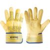 Rigger Gloves, Yellow, Leather Coating, Fleece/Nylon Liner, Size 10 thumbnail-0