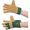 Rigger Gloves, Green/Yellow, Leather Coating, Fleece Liner, Size 10 thumbnail-0