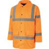 Hi-Vis Waterproof Jacket, 5XL, Orange, Polyester, EN20471 thumbnail-0