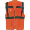 Hi-Vis Vest, Unisex, Orange, Polyester, Hook & Loop Closure, 2XL thumbnail-0