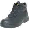 Mens Safety Boots Size 7, Black, Leather, Steel Toe Cap thumbnail-0