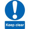 Keep Clear Rigid PVC Sign 297 x 420mm thumbnail-0