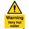 Very Hot Water Vinyl Warning Sign 150mm x 200mm thumbnail-0