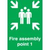 Fire Assembly Point Rigid PVC Sign - 420 x 594mm thumbnail-0