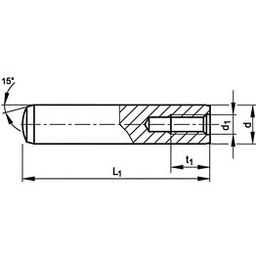 Extractable Dowel Pins with Air Flat, Metric, 12mm Diameter thumbnail-1