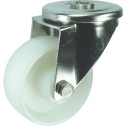 Stainless Steel Castors - Nylon Wheel - Plain Bore - Roller Bearing thumbnail-4