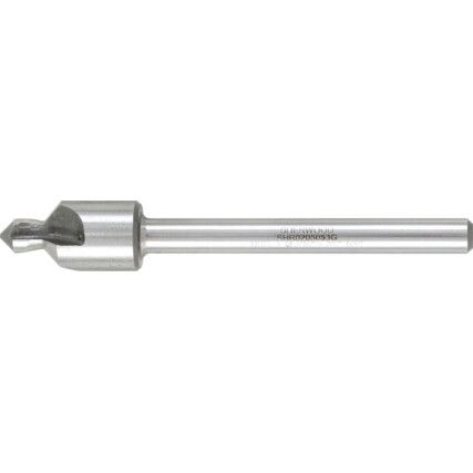 100°, Countersink, 3/16in., Straight Shank, 3 fl, Cobalt High Speed Steel