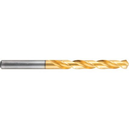 Jobber Drill, 8.5mm, Normal Helix, High Speed Steel, TiN