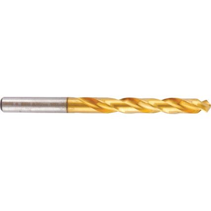 Jobber Drill, 9.5mm, Normal Helix, High Speed Steel, TiN