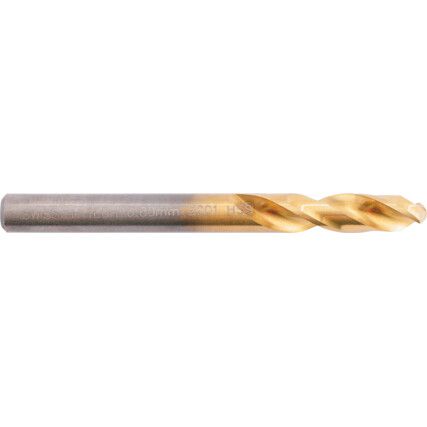 2001, Stub Drill, 6.8mm, High Speed Steel, TiN