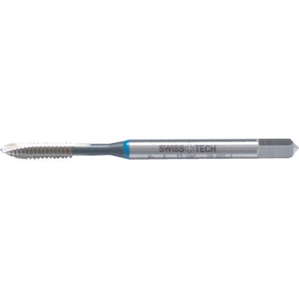 Machine Tap, 3/8in x 16 UNC,  Spiral Point, High Speed Steel, Bright