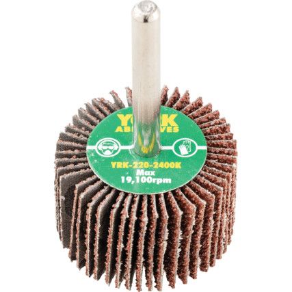 Flap Wheel, 40 x 25mm, P40, Aluminium Oxide, 6mm Shank