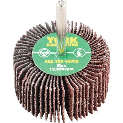 Flap Wheel, 60 x 30mm, P40, Aluminium Oxide, 6mm Shank