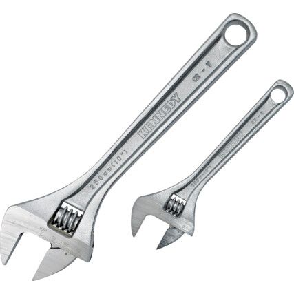 Adjustable Spanner Set, Steel, Set Of 2