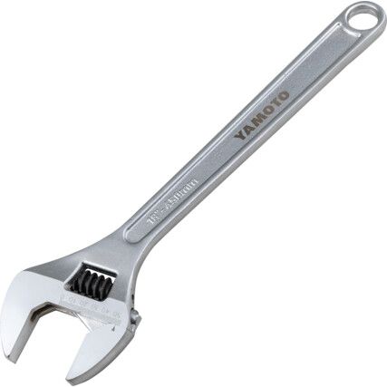 Adjustable Spanner, Chrome Vanadium Steel, 18in./457mm Length, 50mm Jaw Capacity