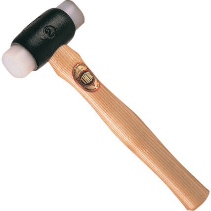 Polyethylene Hammer, 270g, Wood Shaft, Replaceable Head