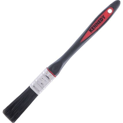 1/2in., Flat, Synthetic Bristle, Angle Brush, Handle Rubber