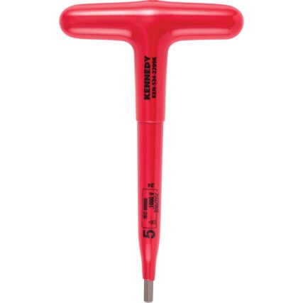 Hex Key, Insulated T-Handle, Hex, Metric, 5mm