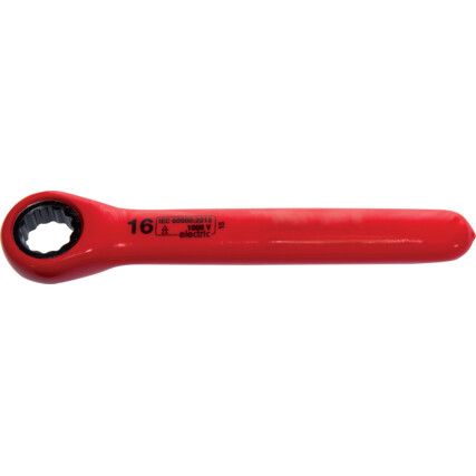 15MM INSULATED RATCHET RING SPANNER DOUBLE TRIANGLE 1000 V