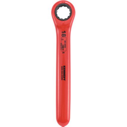 18MM INSULATED RATCHET RING SPANNER DOUBLE TRIANGLE 1000 V