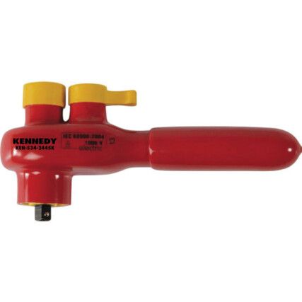 200MM INSULATED REVERSIBLE RATCHET 1/4"SQ/DR - 1000 V