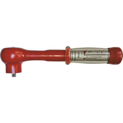 205MM INSULATED ADUSTABLE TORQUE WRENCH 3/8"SQ/DR  5-25NM - 1000 V