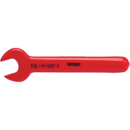 Single End, Insulated Open End Spanner, 21mm, Metric