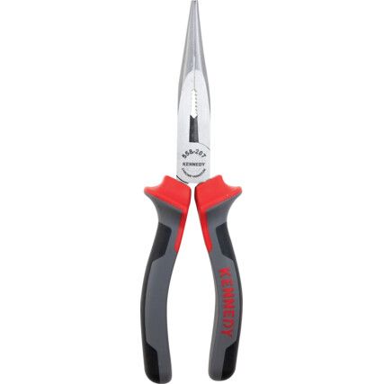 Needle Nose Pliers, Serrated, Steel, 215mm